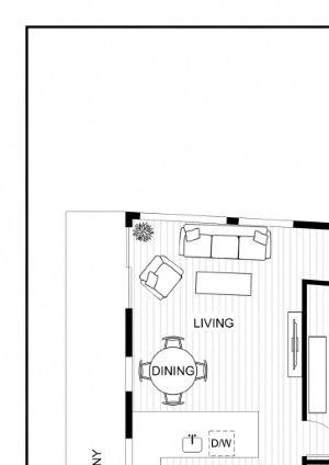 BLU Bellevue Apartments 2x2 1 Floor Plan BLU Bellevue Apartments 2x2 1 Floor Plan